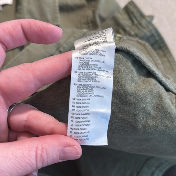 RedHerring Army Green Floral Butterfly Embroidered Utility Jacket Size 8 - Picture 11 of 12